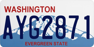 WA license plate AYG2871
