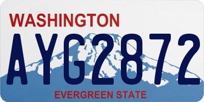 WA license plate AYG2872