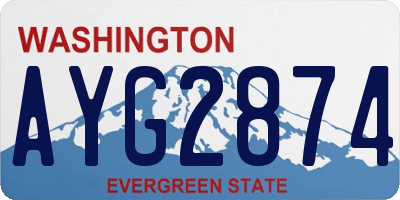 WA license plate AYG2874