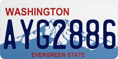 WA license plate AYG2886