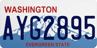 WA license plate AYG2895