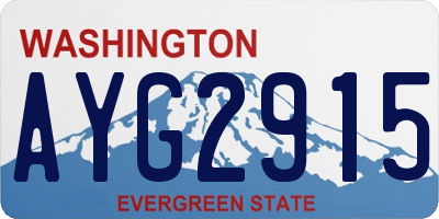 WA license plate AYG2915