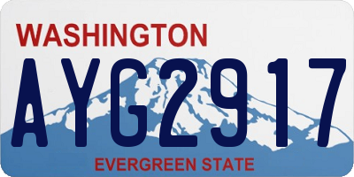 WA license plate AYG2917