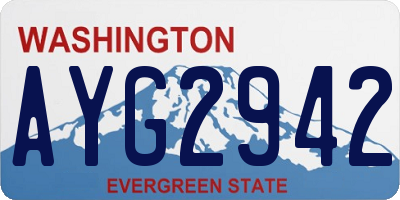 WA license plate AYG2942