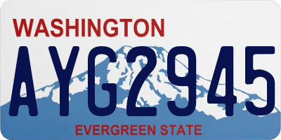 WA license plate AYG2945