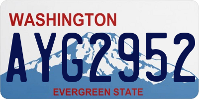 WA license plate AYG2952