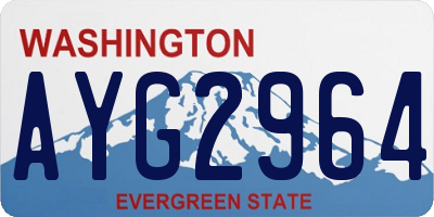 WA license plate AYG2964