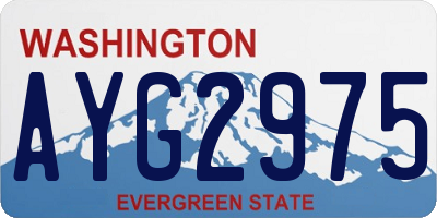 WA license plate AYG2975