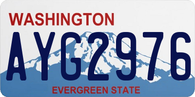 WA license plate AYG2976