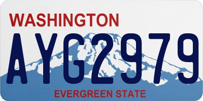 WA license plate AYG2979