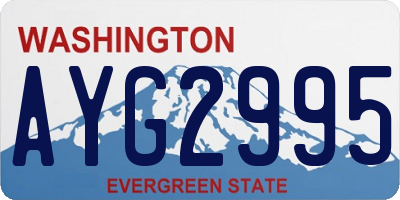 WA license plate AYG2995