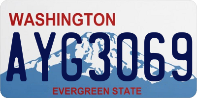 WA license plate AYG3069