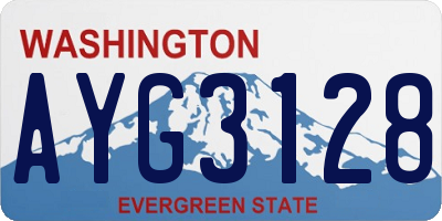 WA license plate AYG3128