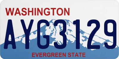 WA license plate AYG3129