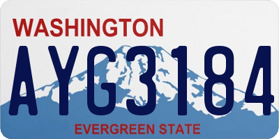WA license plate AYG3184