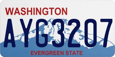 WA license plate AYG3207