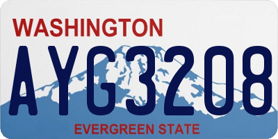 WA license plate AYG3208