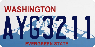WA license plate AYG3211