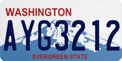 WA license plate AYG3212