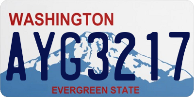 WA license plate AYG3217