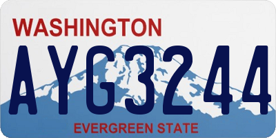 WA license plate AYG3244
