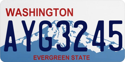WA license plate AYG3245