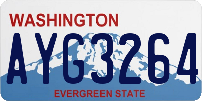 WA license plate AYG3264