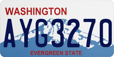WA license plate AYG3270
