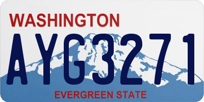 WA license plate AYG3271