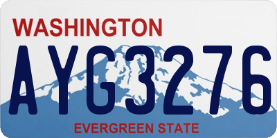 WA license plate AYG3276
