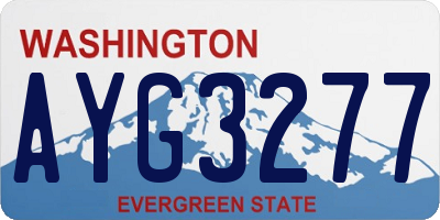 WA license plate AYG3277