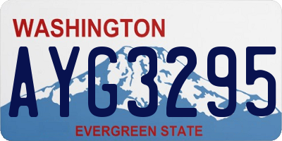 WA license plate AYG3295