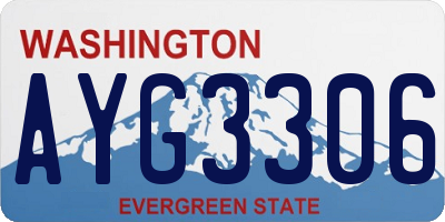 WA license plate AYG3306