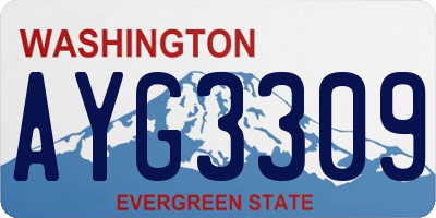 WA license plate AYG3309