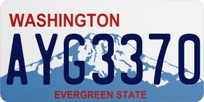 WA license plate AYG3370