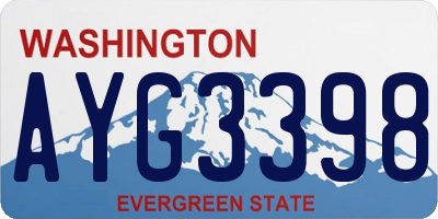 WA license plate AYG3398