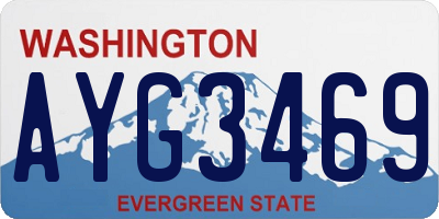 WA license plate AYG3469