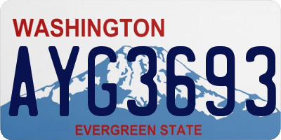 WA license plate AYG3693