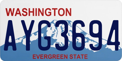 WA license plate AYG3694