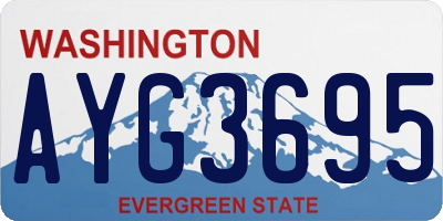 WA license plate AYG3695