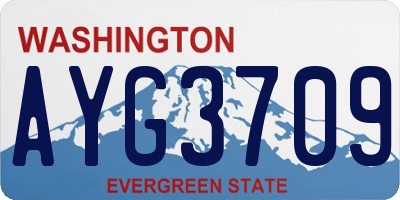 WA license plate AYG3709