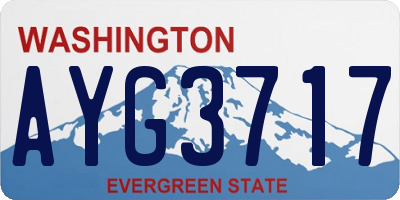 WA license plate AYG3717