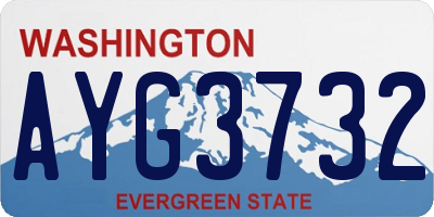 WA license plate AYG3732