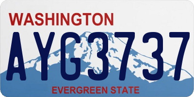 WA license plate AYG3737