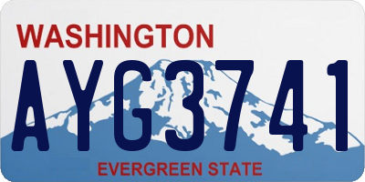 WA license plate AYG3741
