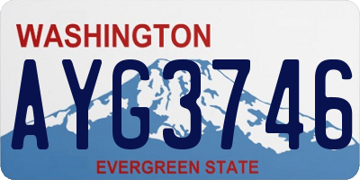 WA license plate AYG3746