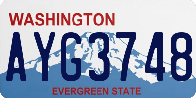 WA license plate AYG3748