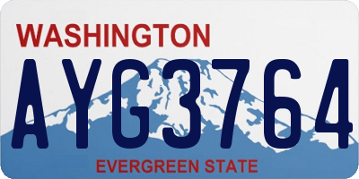 WA license plate AYG3764