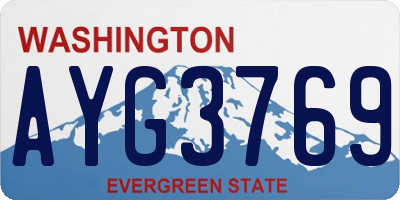 WA license plate AYG3769