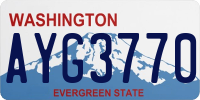 WA license plate AYG3770